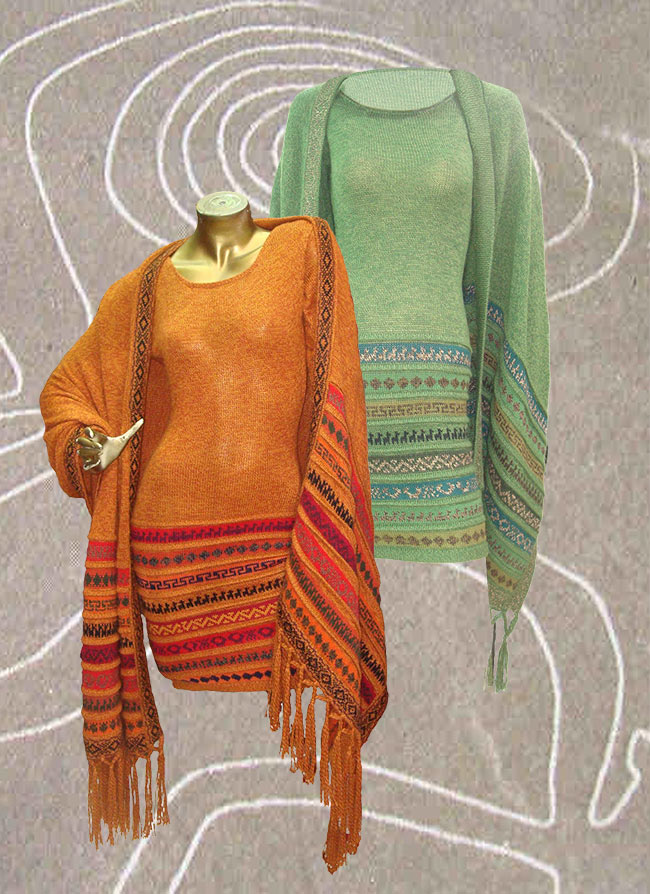 Collectie 2015-2016 Set: gebreide jurk met bijpassende sjaal