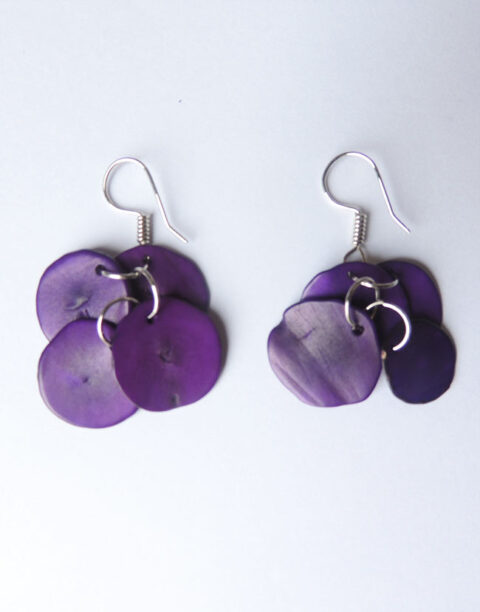 Earrings purple in Taqua
