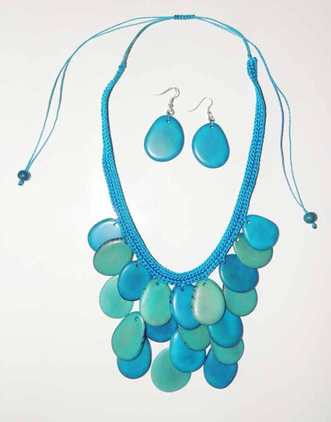 Jewelry, Taqua collection, necklace and earrings