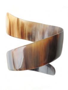 PFL bracelet spiral of polished bull horn.