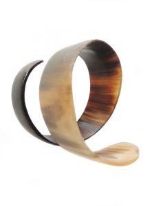 PFL bracelet spiral of polished bull horn.