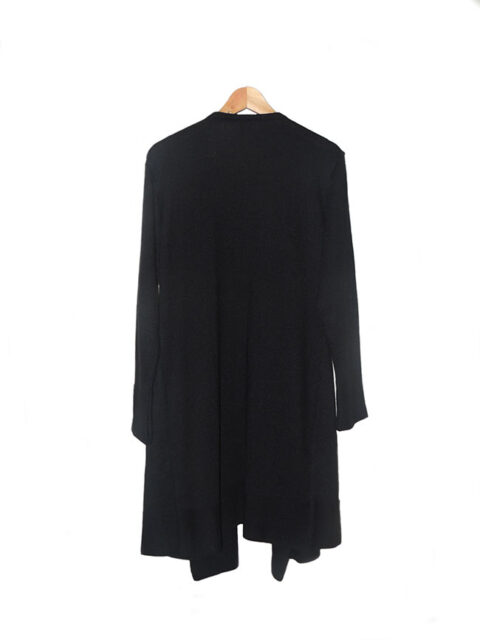Long cardigan black in alpaca Fine Loose knit cardigan in a soft alpaca wool with rib cuffs