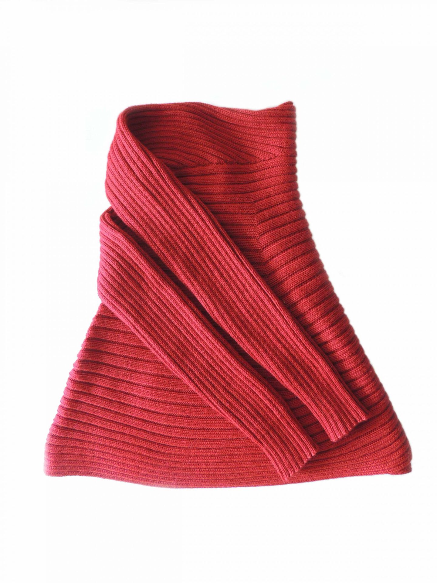 PFL, Full knitted open cardigan model Keyla in a soft alpaca blend, red