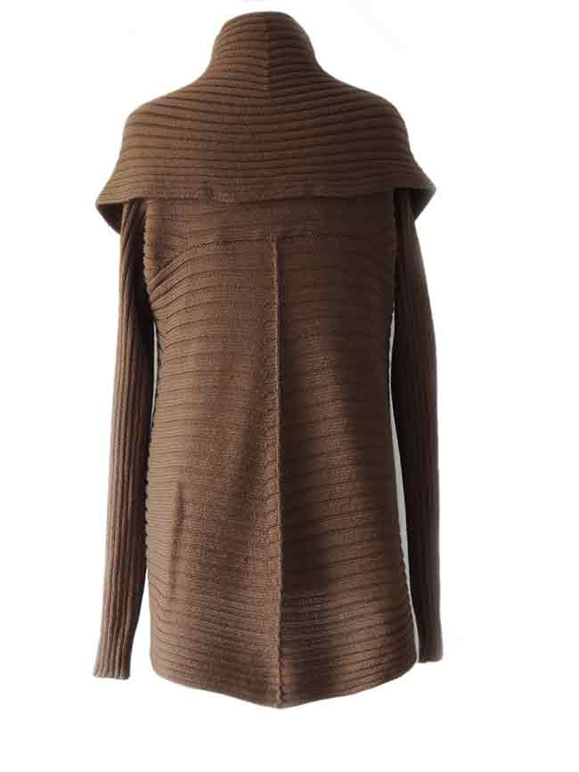 Full knitted open cardigan model Keyla in a soft alpaca blend, beige