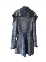 Full knitted open cardigan blue multi.