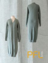 PFL knits: Long open cardigan PHEDRA with two pockets and v-neck