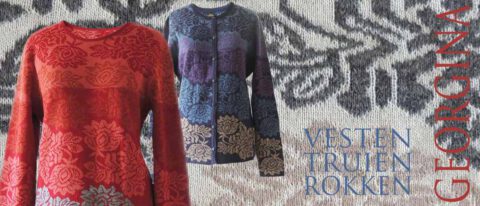 PFL knitwear, jacquard damesvesten en truien model Georgina.