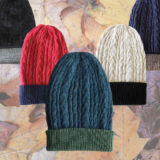 PFL KNITWEAR Beanie reversible two colors, with cable pattern, unisex