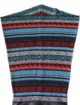PFL Knitwear, cardigan solid color with multicolor waterfal collar in 100% baby alpaca.