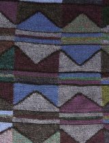 Ruana cape with graphic pattern multi color
