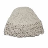 Popsfl Knitting Peru wholesale producerHand knitted beanie - hat solid color with relief pattern in 100% baby alpaca
