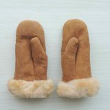 POPSFL wholesale Mittens handmade of 100% natural Sheepskin and fur with luxary 100% soft baby alpaca cuffs