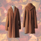 PFL KNITWEAR Capote coat felted color Tan hooded or non hooded T-M600