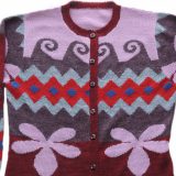 PopsFL Wholesale Intarsia knitting collection women's cardigan alpaca