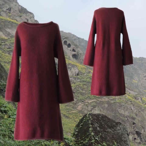 PopsFL Wholesale felted alpaca blend knitted dress