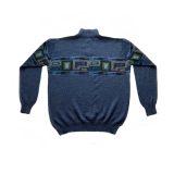 PopsFl knitwear wholesale Men sweater 100% alpaca with graphic pattern