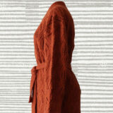 PopsFL.com Long chunky hand crocheted cardigan 47 inch / 120cm, Andean highland wool
