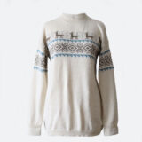 PopsFL.com Sweater 80's design handknitted in baby alpaca blend