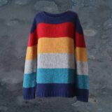 PFL knitwear Sweater 5 color striped design, hand knitted.
