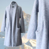 PFL Knitwear Cardigan capote coat brushed version 89% alpaca