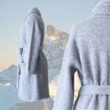 PFL Knitwear Cardigan capote coat brushed version 89% alpaca