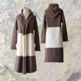 PFL Knitwear Felted capote coat alpaca blend 2 color design