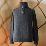 PFL knitwear men alpaca sweater high collar
