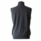 PFL knitwear manufacturer wholesale Waist coat, baby alpaca with zip neck collar.