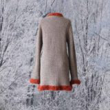 PFL Knitwear manufacturer wholesale Cardigan baby alpaca with contrasting edges.