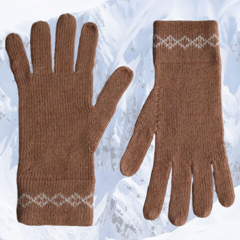 PFL knitwear hand knitted gloves 2 color combination