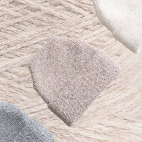 PFL knitwear manufacturer wholesale Oversized felted carpenter beanie, alpaca blend.