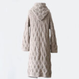 PopsFL knitwear manufacturer wholesale Hand-Crocheted Capote Coat in luxurious Alpaca Blend, hooded or non hooded