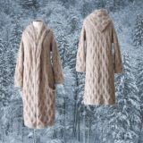PopsFL knitwear manufacturer wholesale Hand-Crocheted Capote Coat in luxurious Alpaca Blend, hooded or non hooded
