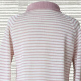 PopsFL knitwear manufacturer wholesale Cardigan with relief knitted stripes, baby alpaca / tanguis cotton blend.