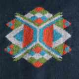 PopsFL knitwear manufacturer wholesale cardigan baby alpaca, intarsia knitted with geometric pattern.