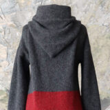PopsFL knitwear manufacturer wholesale, Capote coat felted, alpaca blend, 2 color design.