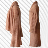2 in 1 cardigan, soft bouclé version wear it short or long.
