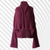 PopsFL knitwear, manufacturer, wholesale 2 in 1 cardigan, soft brushed wear it short or long.