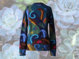 PopsFL manufacturer wholesale, Women's cardigan Intarsia knitted, multi color, alpaca.