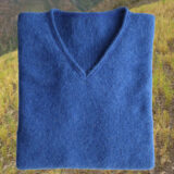 PopsFL knitwear manufacturer wholesale Sweater, in soft brushed alpaca blend, V- neck.