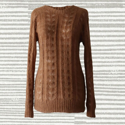 PopsFL knitwear manufacturer wholesale Women's sweater hand knitted, 100% royal alpaca.