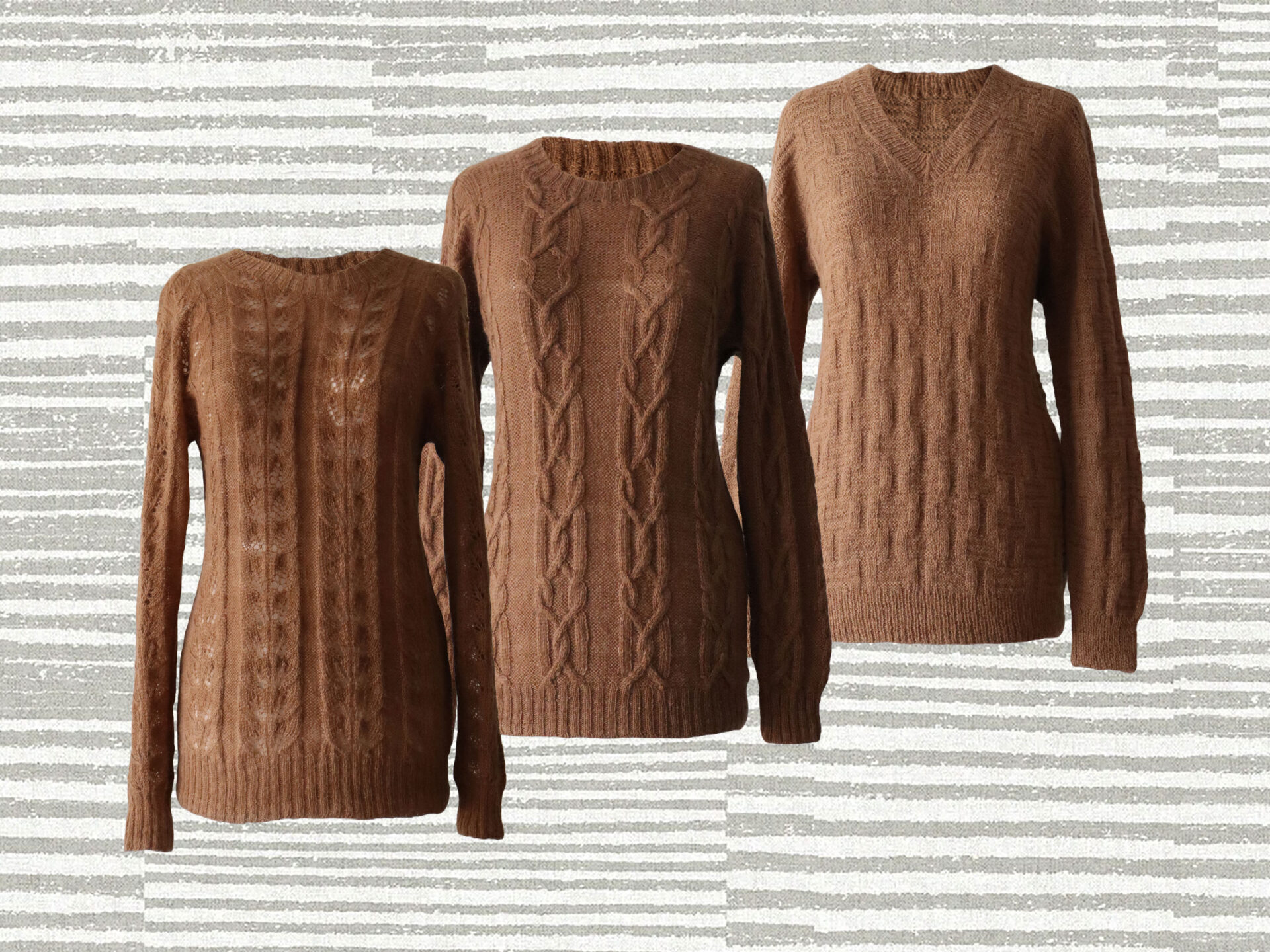 PopsFL knitwear manufacturer wholesale unisex sweater hand knitted, 100% royal alpaca