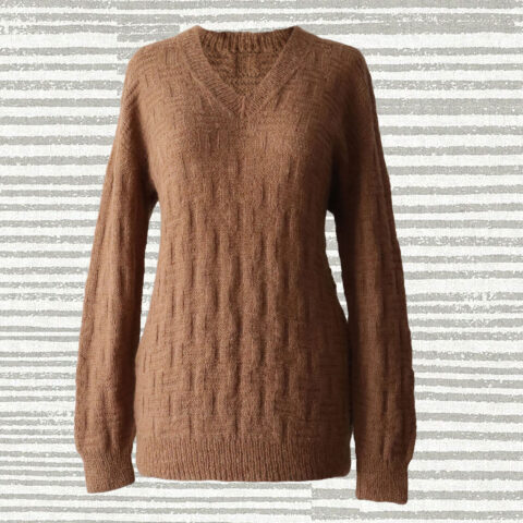 PopsFL knitwear manufacturer wholesale unisex sweater hand knitted, 100% royal alpaca.