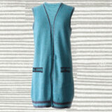 PopsFL knitwear manufacturer wholesale Women's waist coat baby alpaca, sleeveless cardigan.