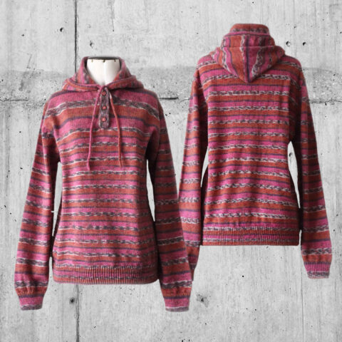 PopsFL knitwear manufacturer wholesale Hooded sweater unisex, alpaca blend multi color, lounge / streetwear