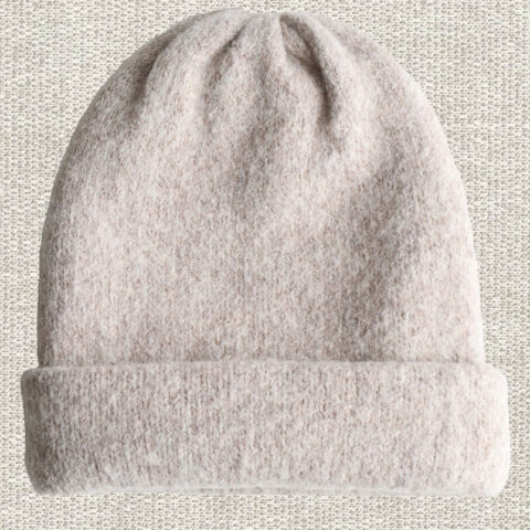 PopsFL knitwear manufacturer wholesale Beanie / hat felted, alpaca blend double knitted, unisex